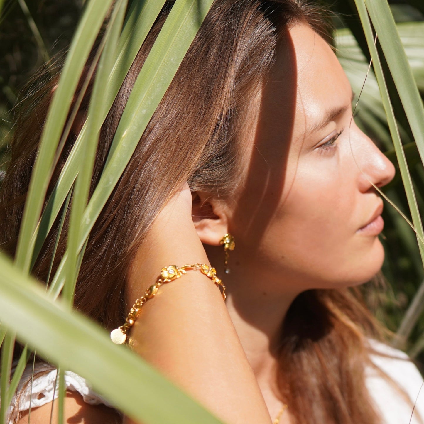 Flora armbånd 18k guldbelagt